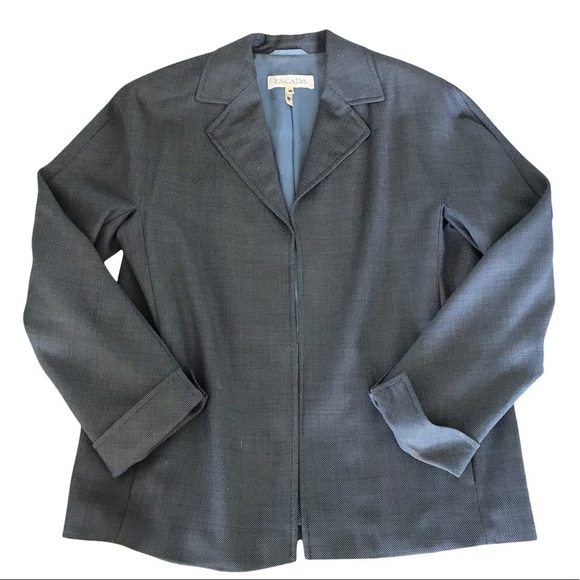 ESCADA Margaretha Ley Guadeloupe Super 110 Jacket Blazer made in ITALY. Size 38 - Picture 1 of 13